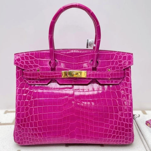 Birkin 30 Rose Scheherazade Shiny Niloticus