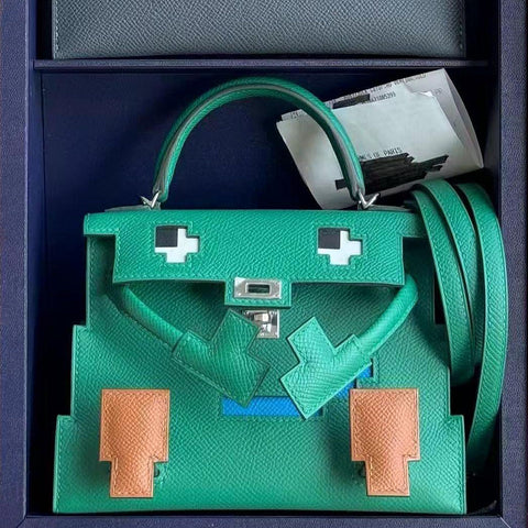 Kelly Picto Doll Vert Vertigo Epsom