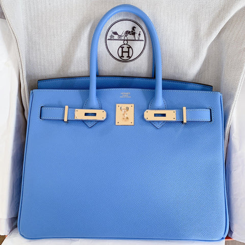 Birkin 30 Blue Paradise Epsom