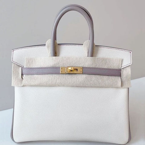 Birkin 25 Craie/Gris Asphalt Epsom