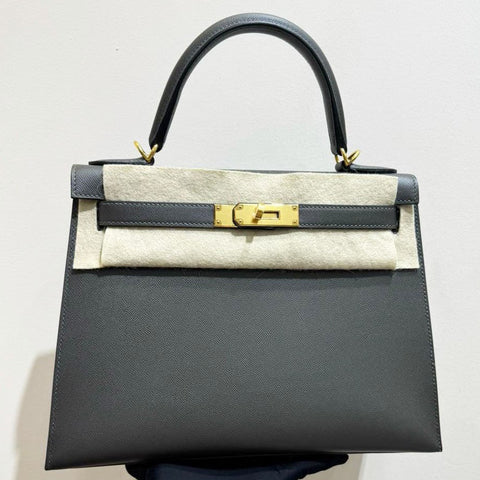 Kelly 28 Sellier Graphite Madame