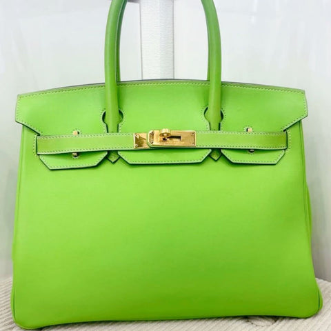 Birkin 30 Vert Cru Swift