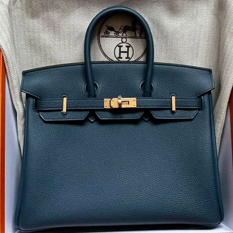 Birkin 25 Blue de Prusse Togo