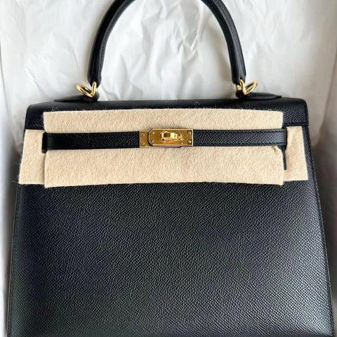 Kelly 25 Sellier Black Epsom