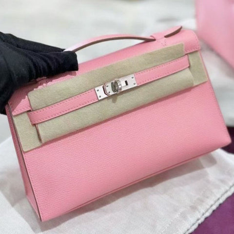 Kelly Pochette Rose Confetti Epsom