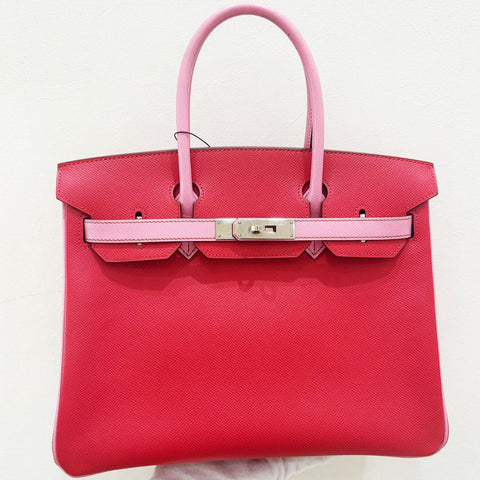 Birkin 30 Rouge Casaque/Bubblegum Epsom