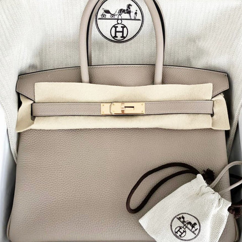 Birkin 30 Gris Tourterelle Togo