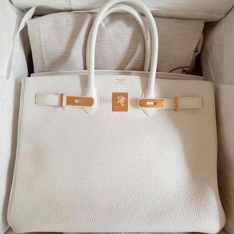 Birkin 35 White Clemence