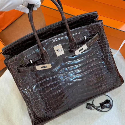 Birkin 35 Ebene Shiny Niloticus
