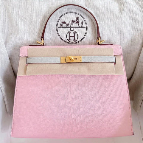 Kelly 25 Rose Sakura/Gris Perle Chevre