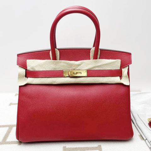Birkin 30 Rouge Casaque Epsom