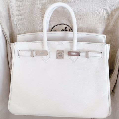 Birkin 25 White Epsom