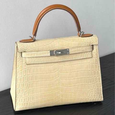 Kelly 28 Touch Sellier Vanille Matte Niloticus