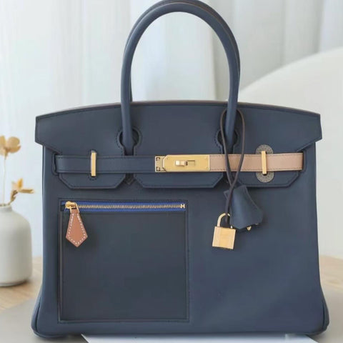 Birkin 30 Colormatic Blue Swift