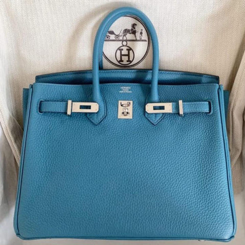 Birkin 25 Blue Colvert Togo