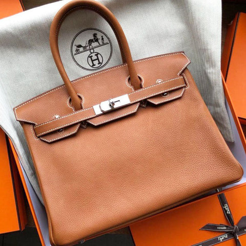 Birkin 30 Fauve Barenia Faubourg
