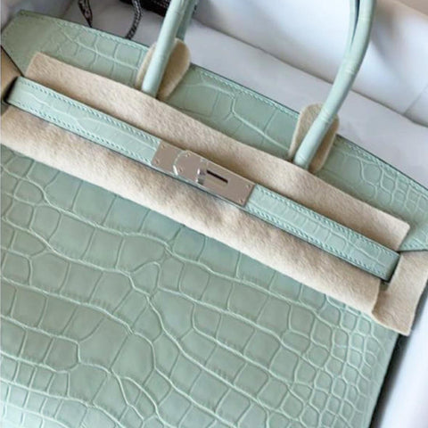 Birkin 30 Vert d'Eau Matte Alligator