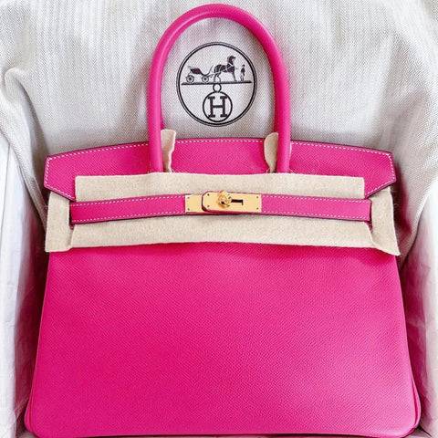 Birkin 30 Rose Tyrien Epsom