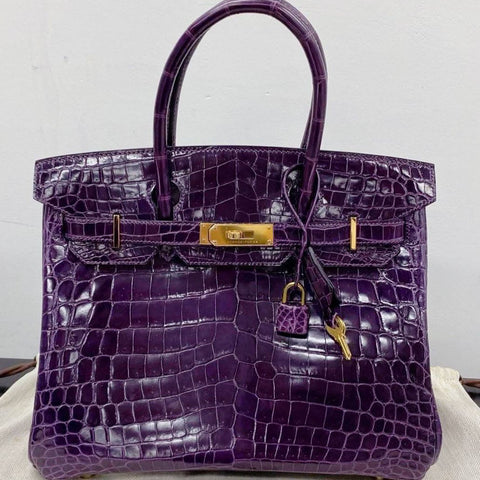 Birkin 30 Amethyst Shiny Niloticus
