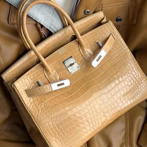 Birkin 30 Paille Matte Croc