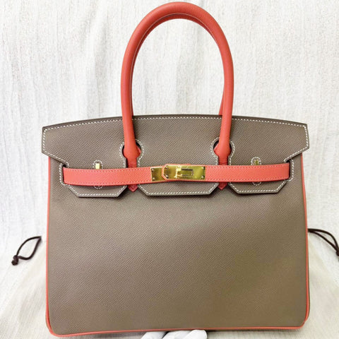 Birkin 30 Etoupe/Rose Jaipur Epsom