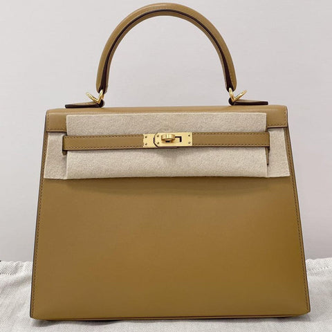 Kelly 25 Sellier Poussiere Tadelakt