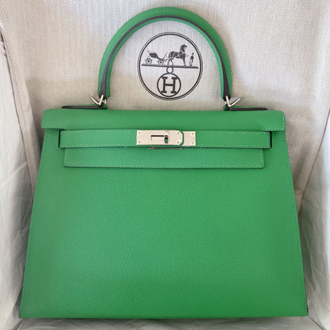 Kelly 28 Sellier Bamboo Epsom