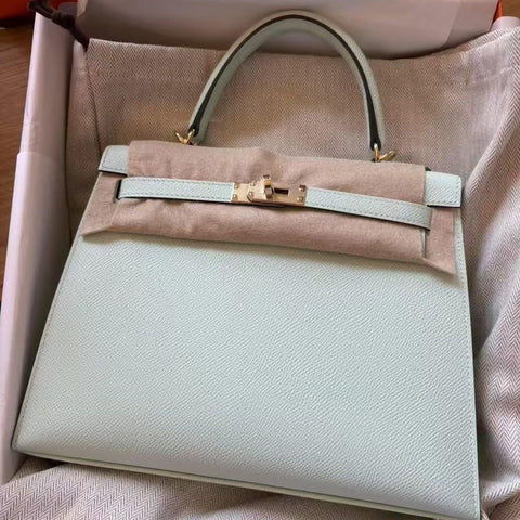 Kelly 25 Sellier Vert Peppermint Epsom