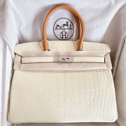 Birkin 30 Touch Vanille Matte Alligator