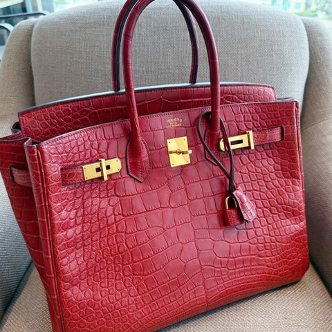Birkin 35 Rouge H Matte Alligator