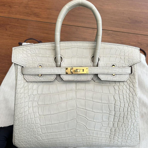 Birkin 25 Beton Matte Alligator