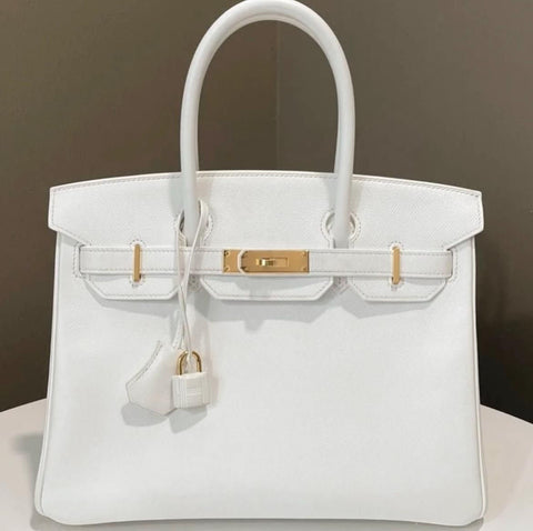Birkin 30 White Epsom