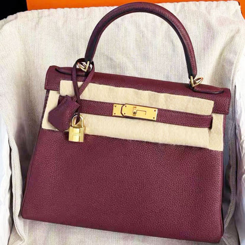 Kelly 28 Rouge H Togo