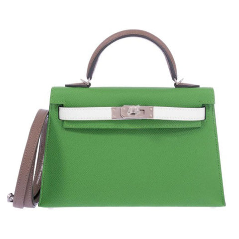Kelly Mini Vert Yucca/Vert Fizz/Etoupe Epsom