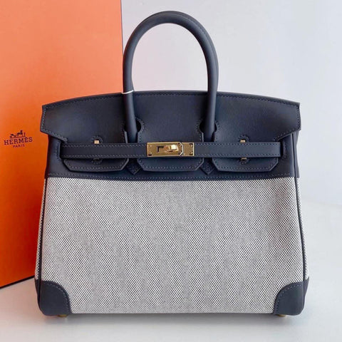 Birkin 25 Toile Ardoise Swift