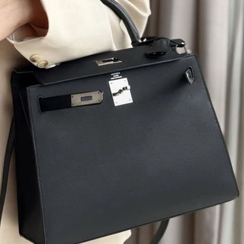 Kelly 28 Sellier Black Epsom