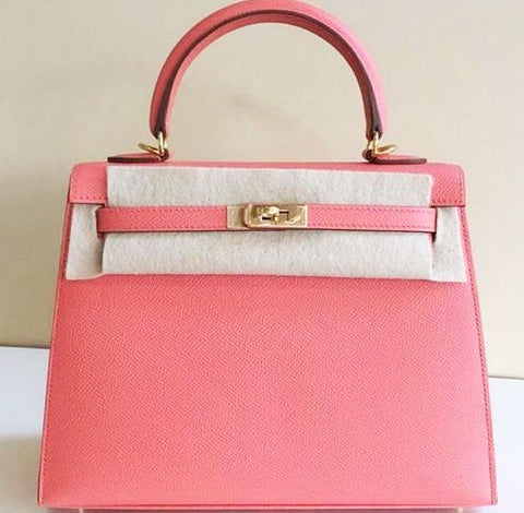 Kelly 25 Sellier Flamingo Epsom