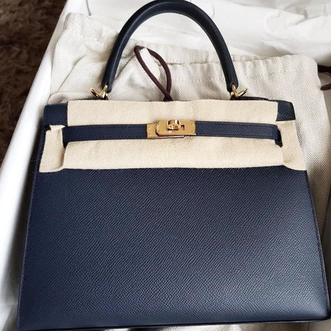 Kelly 25 Sellier Blue Indigo Epsom