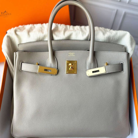 Birkin 30 Gris Asphalt Novillo