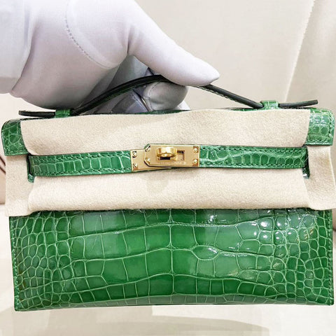 Kelly Pochette Cactus Shiny Alligator