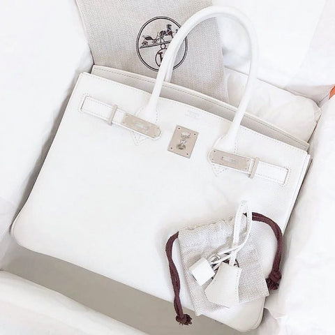 Birkin 30 White Epsom