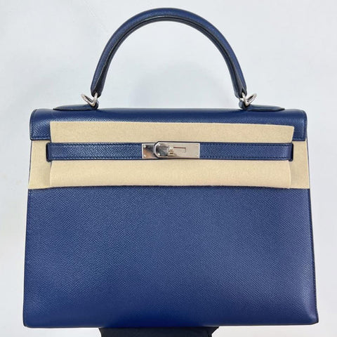 Kelly 32 Sellied Blue Sapphire Epsom