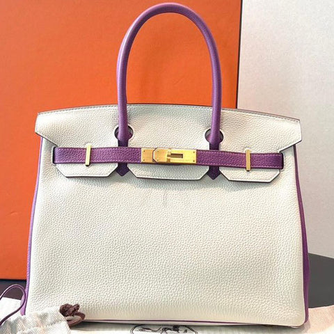 Birkin 30 Craie/Anemone Togo