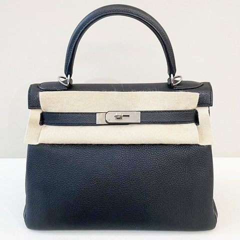 Kelly 28 Black Togo