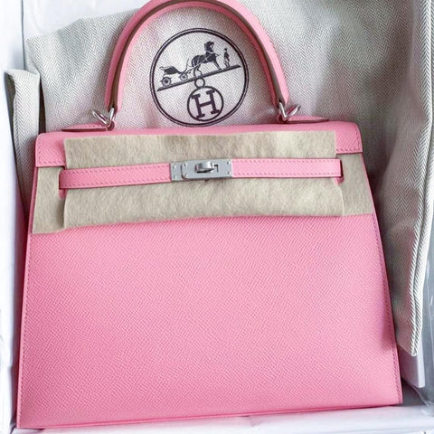 Kelly 25 Sellier Rose Confetti Epsom