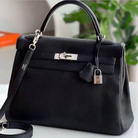 Kelly 32 Black Togo