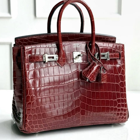 Birkin 25 Rouge H Shiny Niloticus