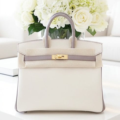 Birkin 25 Craie/Gris Asphalt Epsom
