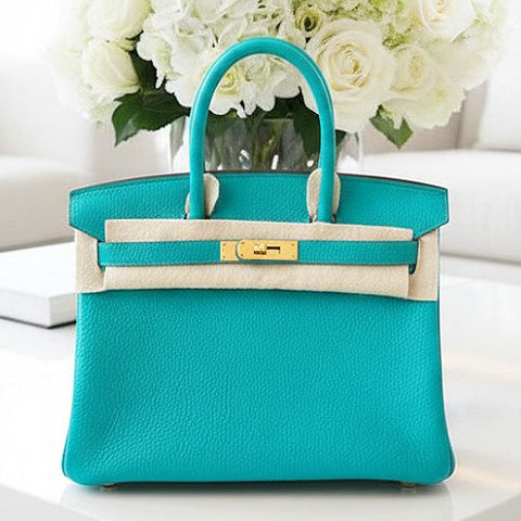 Birkin 30 Blue Paon Clemence