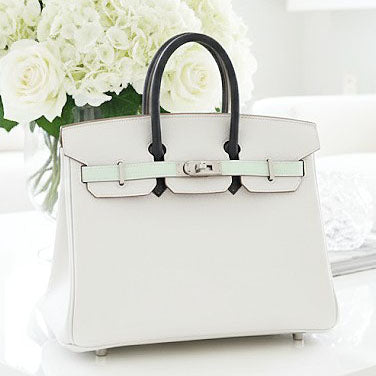 Birkin 25 Gris Pale/Vert Fizz/Graphite Epsom
